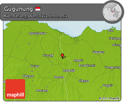 Physical Map of Gugunung