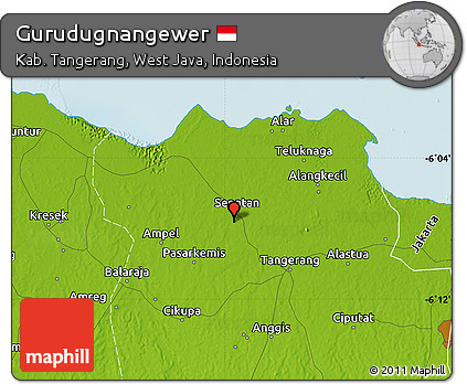 Physical Map of Gurudugnangewer