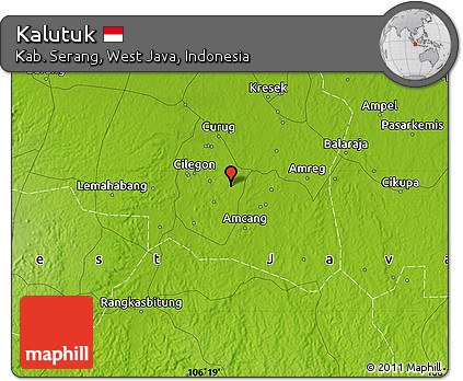 Physical Map of Kalutuk