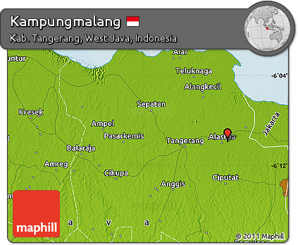 Physical Map of Kampungmalang