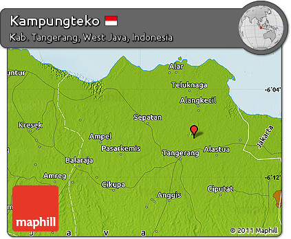 Physical Map of Kampungteko