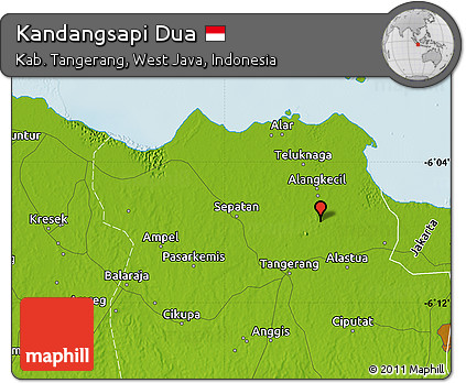Physical Map of Kandangsapi Dua