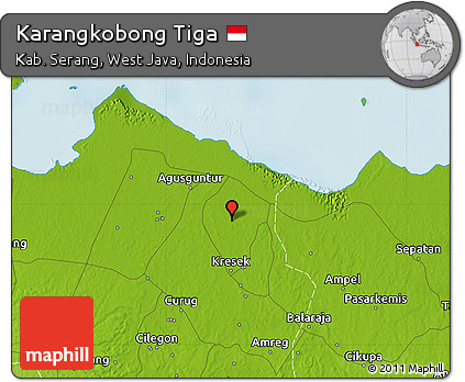 Physical Map of Karangkobong Tiga