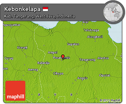 Physical Map of Kebonkelapa