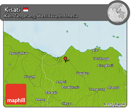 Physical Map of Kisati