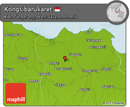 Physical Map of Kongsibarukaret