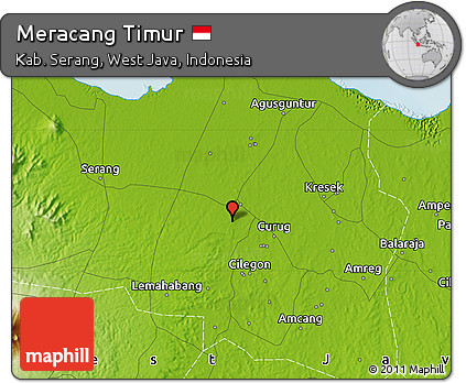 Physical Map of Meracang Timur