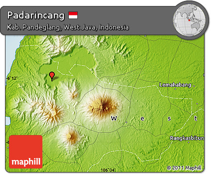 Physical Map of Padarincang