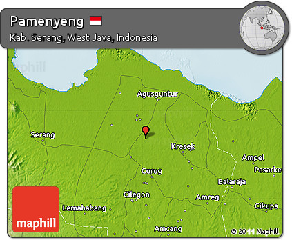 Physical Map of Pamenyeng