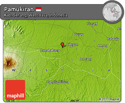 Physical Map of Pamukiran