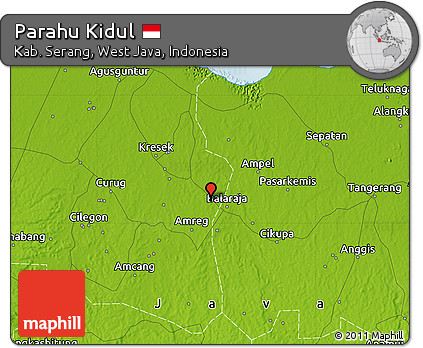 Physical Map of Parahu Kidul