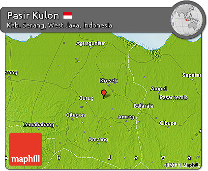 Physical Map of Pasir Kulon