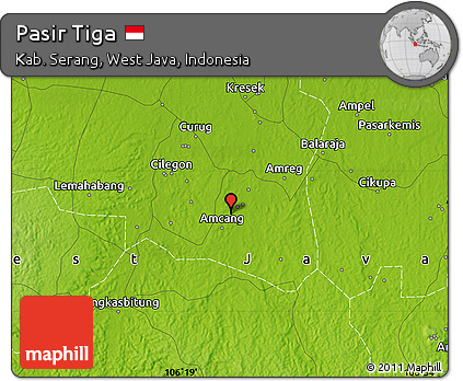 Physical Map of Pasir Tiga