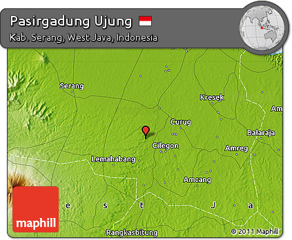 Physical Map of Pasirgadung Ujung