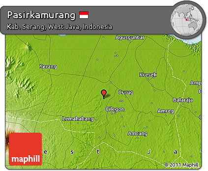 Physical Map of Pasirkamurang