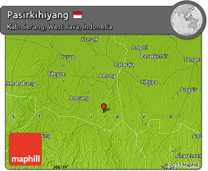 Physical Map of Pasirkihiyang