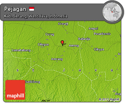 Physical Map of Pejagan
