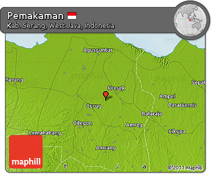 Physical Map of Pemakaman