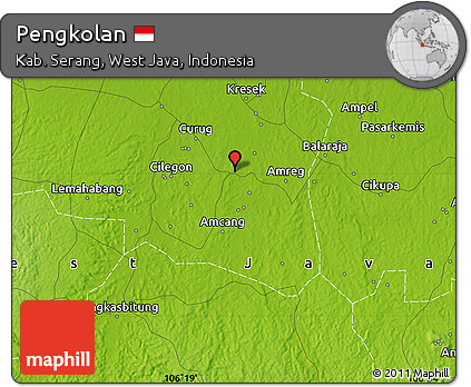 Physical Map of Pengkolan