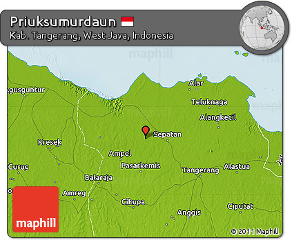 Physical Map of Priuksumurdaun