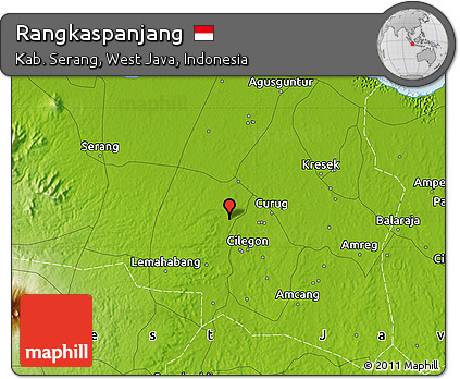 Physical Map of Rangkaspanjang