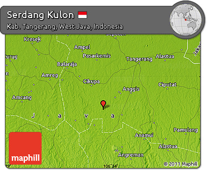 Physical Map of Serdang Kulon