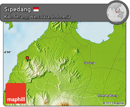 Physical Map of Sipedang