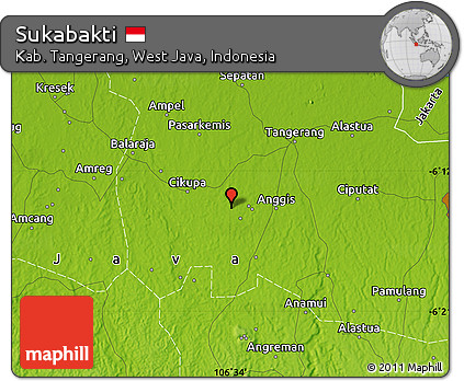 Physical Map of Sukabakti