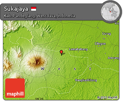 Physical Map of Sukajaya