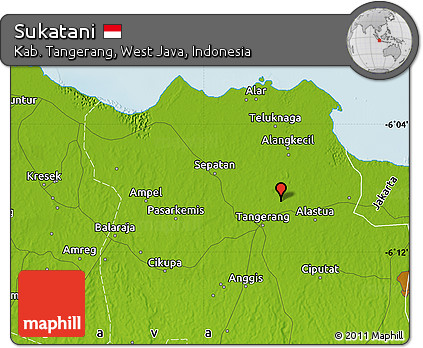 Physical Map of Sukatani