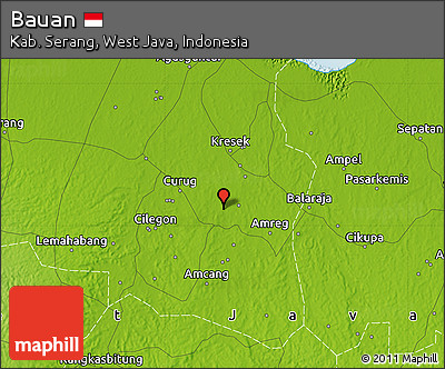 Physical Map of Bauan