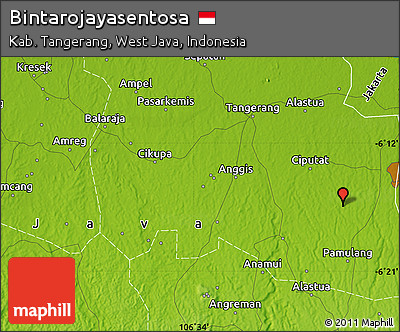 Physical Map of Bintarojayasentosa