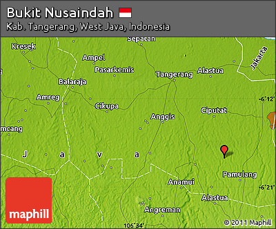 Physical Map of Bukit Nusaindah