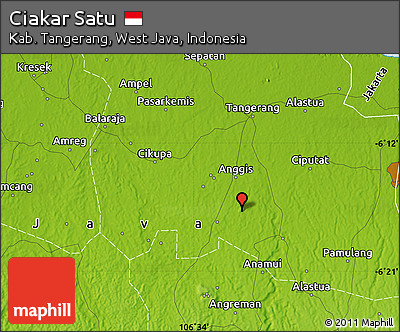 Physical Map of Ciakar Satu
