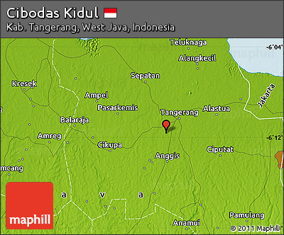 Physical Map of Cibodas Kidul