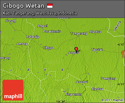 Physical Map of Cibogo Wetan