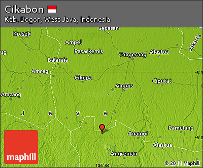 Physical Map of Cikabon