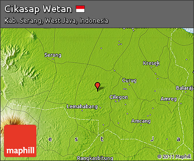 Physical Map of Cikasap Wetan