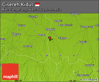 Physical Map of Cisereh Kidul