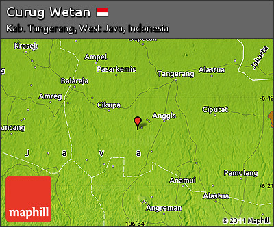 Physical Map of Curug Wetan