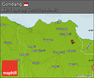 Physical Map of Gondang