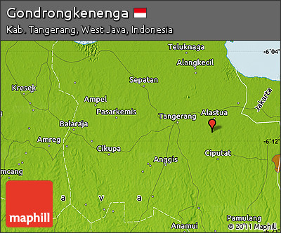 Physical Map of Gondrongkenenga