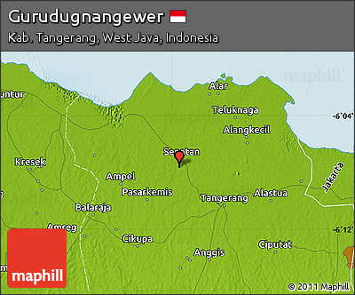 Physical Map of Gurudugnangewer