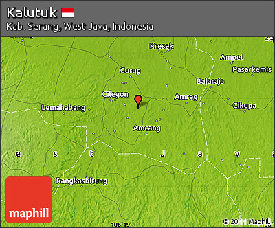 Physical Map of Kalutuk
