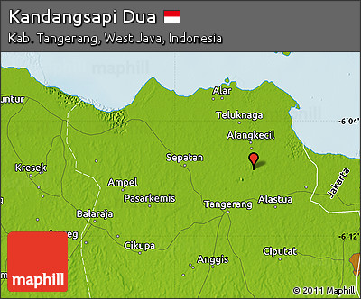 Physical Map of Kandangsapi Dua