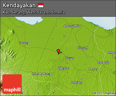 Physical Map of Kendayakan