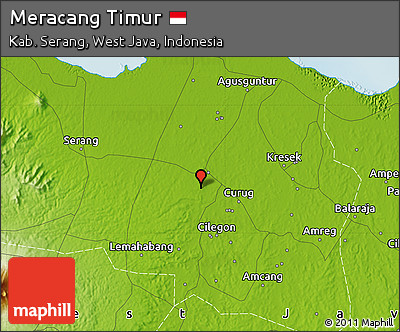 Physical Map of Meracang Timur