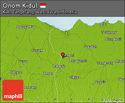 Physical Map of Onom Kidul