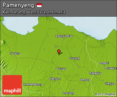 Physical Map of Pamenyeng
