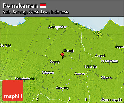 Physical Map of Pemakaman